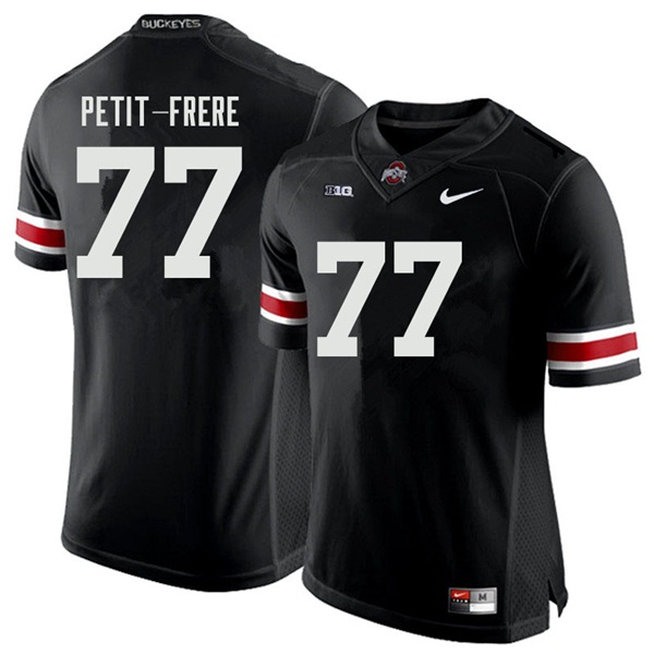 Men #77 Nicholas Petit-Frere Ohio State Buckeyes College Football Jerseys Sale-Black